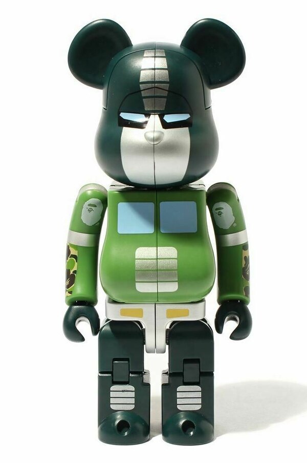 BE@RBRICK x Transformers Optimus Prime Bape Green Exclusive In-Hand Images